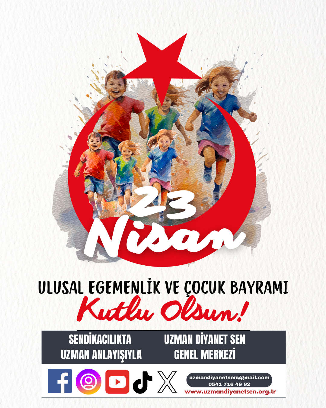 23 NİSAN ULUSAL EGEMENLİK VE ÇOCUK BAYRAMI MESAJI
