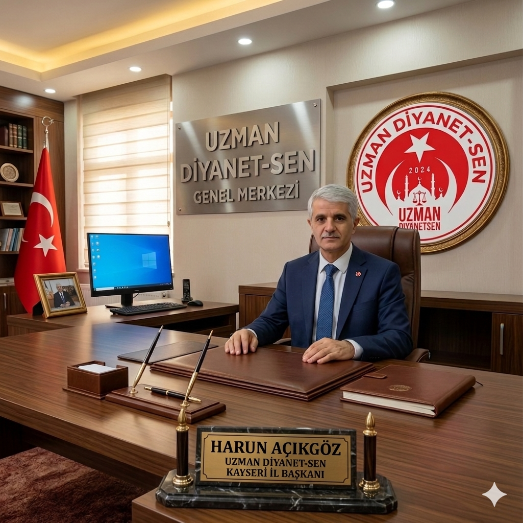 UZMAN DİYANET-SEN KAYSERİ İL BAŞKANLIĞINA HARUN AÇIKGÖZ ATANDI