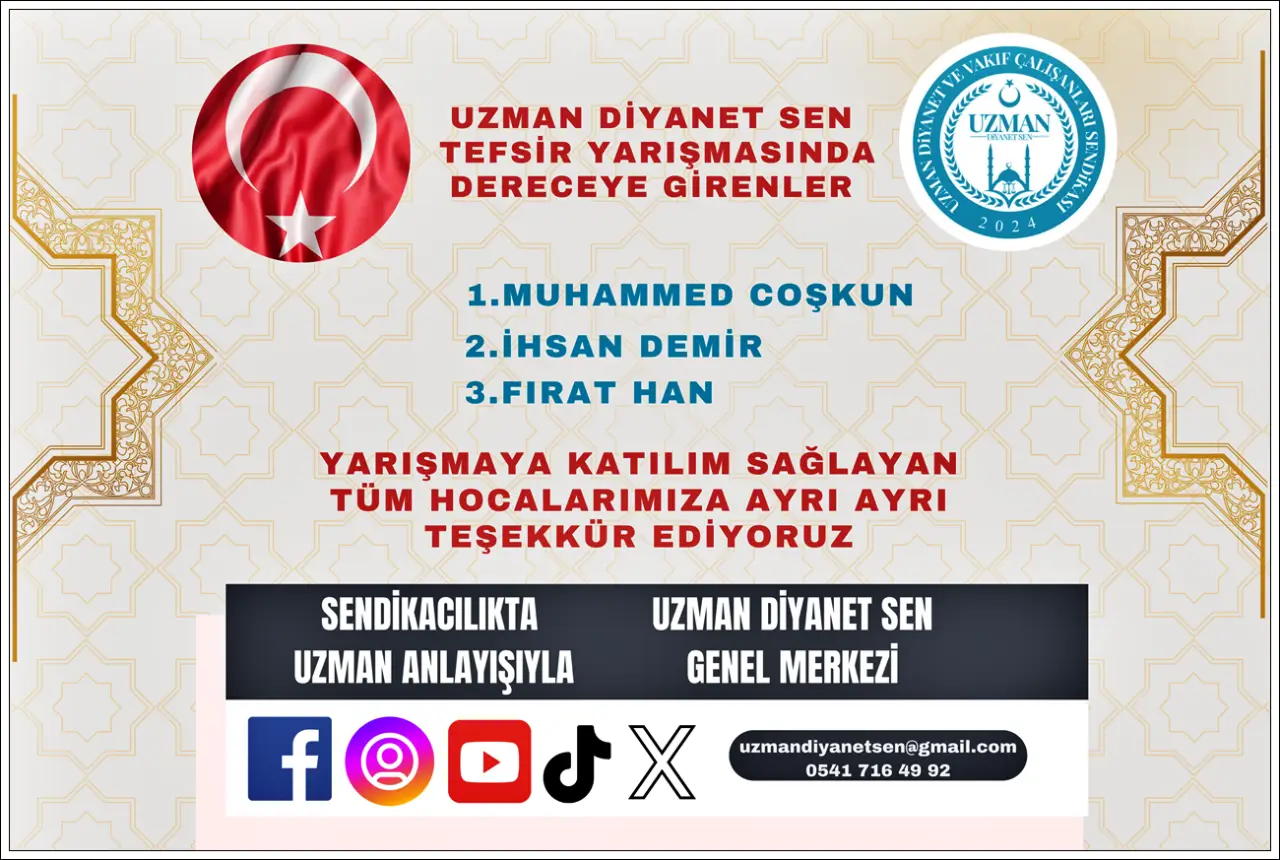 Uzman Diyanet Sen Tefsir Yarışması Sonuçlandı !